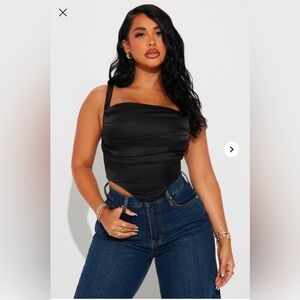 Fashion Nova All I Need Satin Corset Top